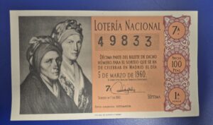 Lotería nacional sorteo 07 de 1960 extraordinario