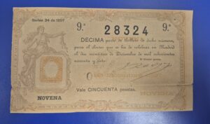 Loteria nacional sorteo 34 de 1897 Navidad
