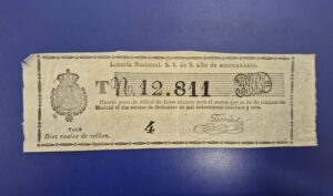 Loteria nacional sorteo 14 de septiembre  de 1843