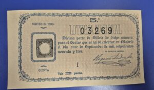 Loteria nacional sorteo 11 de septiembre  de 1893