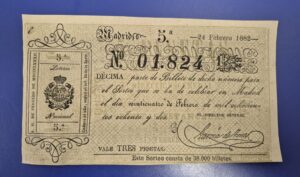 Loteria nacional sorteo 24 de febrero 1882