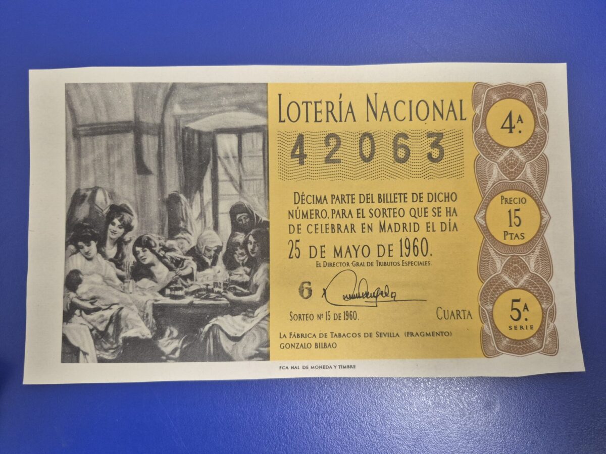 Loteria nacional sorteo 15 de 1960